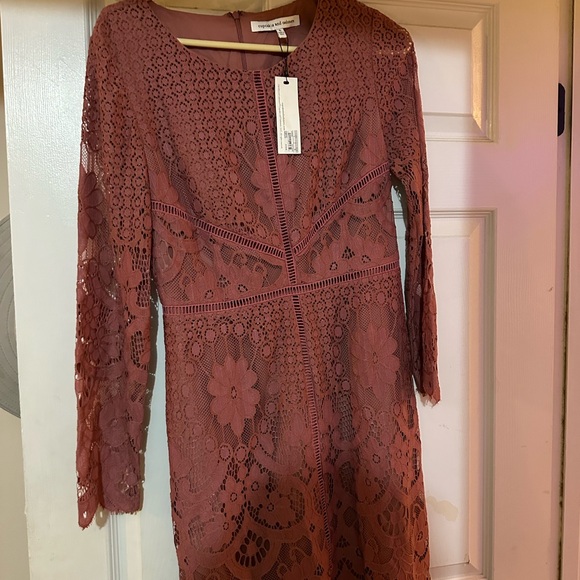 Cupcakes & Cashmere Pink Long Sleeve Sheath Dress - Picture 6 of 6